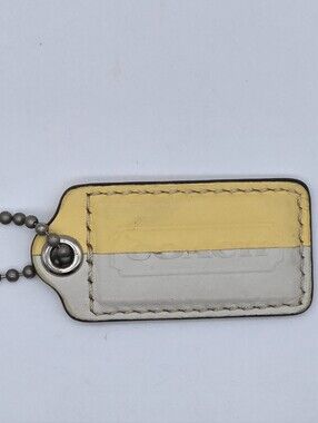 Coach Yellow And White Hangtag 2.25"